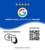 Plaque avis Google NFC